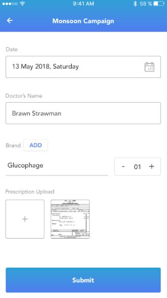 Jagruti pharmaceutical campaign mobile app screen