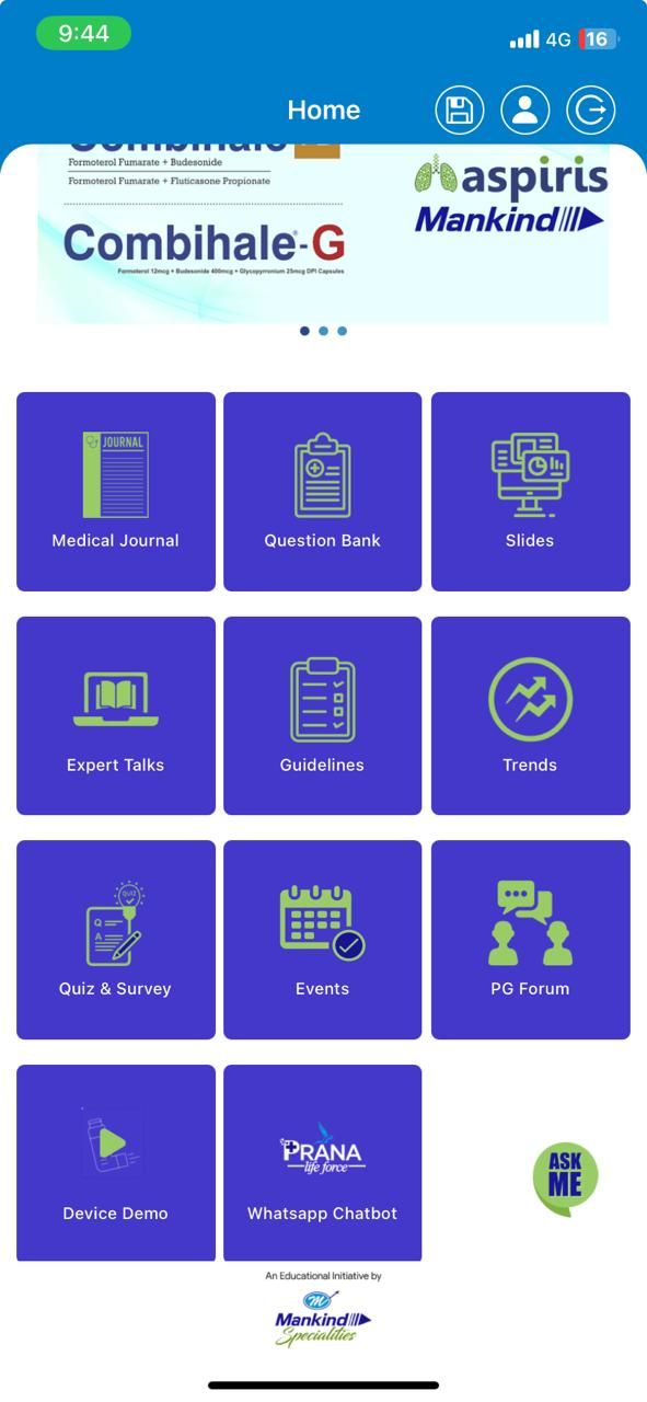 Wysbrain mobile screens for medical education content and student resources